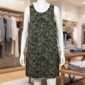 Forever 21 Olive Floral Sleeveless Dress NWOT
